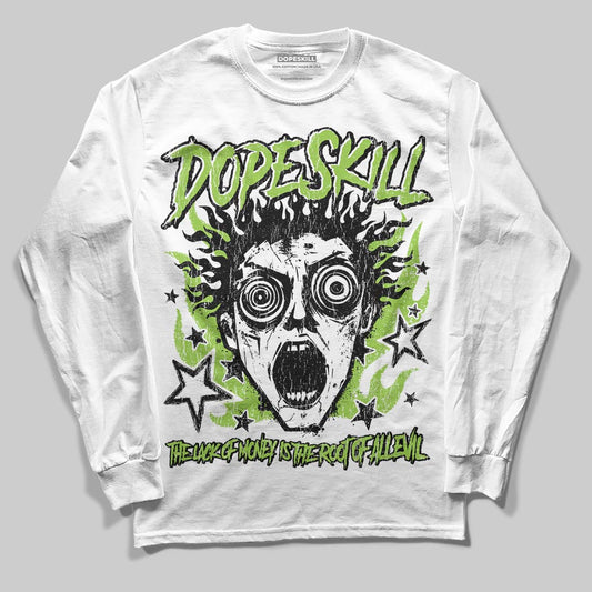 Neon Green Sneakers DopeSkill Long Sleeve T-Shirt Root of Evil Graphic Streetwear - White