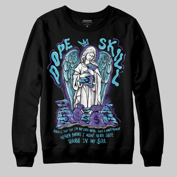 Jordan 8 Retro 'Aqua' 2025 DopeSkill Sweatshirt Angels Graphic Streetwear - black