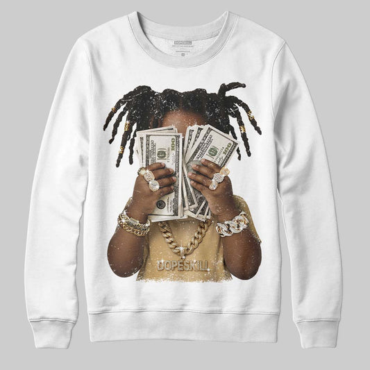 Jordan 12 Retro 'Taxi' 2025 DopeSkill Sweatshirt Rich Youth Graphic Streetwear - White 