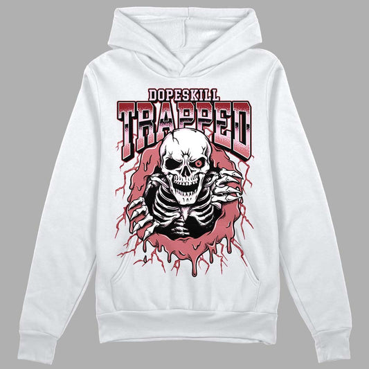 Valentine's Day Collection DopeSkill Hoodie Sweatshirt Trapped Halloween Graphic Streetwear - White 