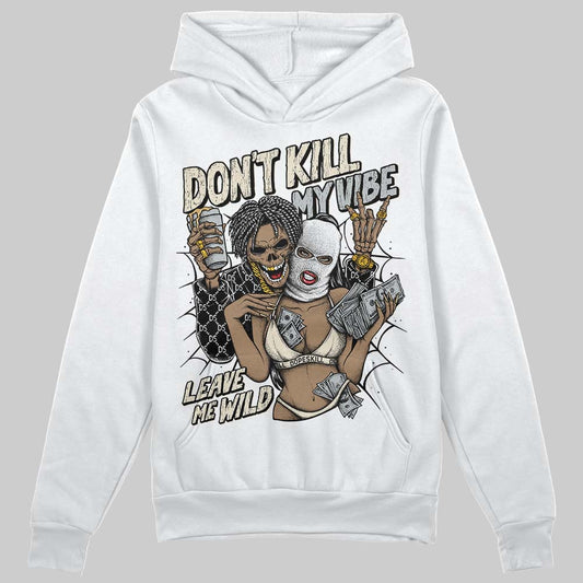 Jordan 5 Retro Reverse Metallic DopeSkill Hoodie Sweatshirt Don't Kill My Vibe Graphic Streetwear - White