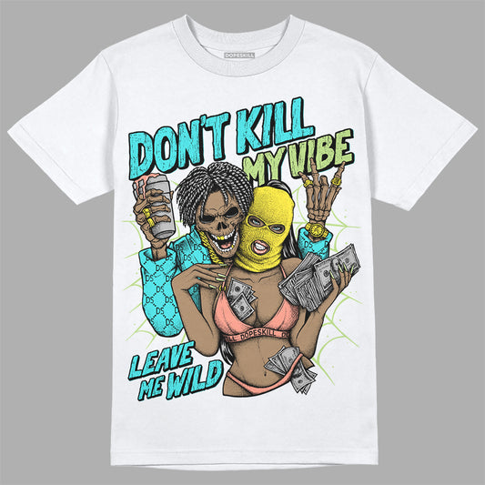 New Balance 9060 “Cyan Burst” DopeSkill T-Shirt Don't Kill My Vibe Graphic Streetwear - White