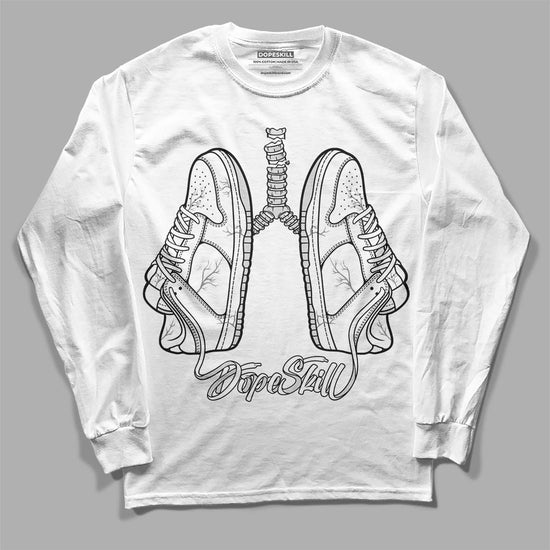 Dunk Low ‘Pure Platinum’ DopeSkill Long Sleeve T-Shirt Breathe Graphic Streetwear - White