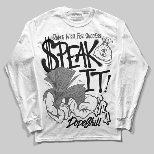 Jordan 10 Retro Shadow (2025) DopeSkill Long Sleeve T-Shirt Speak It Graphic Streetwear - White