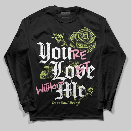 Chase B x Travis Scott x Jordan Jumpman Jack DopeSkill Long Sleeve T-Shirt You’re Lost Without Me Graphic Streetwear - Black