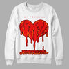 Red Sneakers DopeSkill Sweatshirt Juneteenth Heart Graphic Streetwear - White