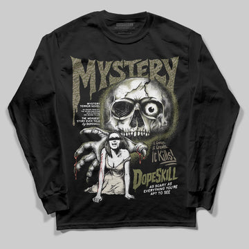 Jordan 3 “Medium Olive” aka “Family Affair” DopeSkill Long Sleeve T-Shirt Mystery Ghostly Grasp Graphic Streetwear - black