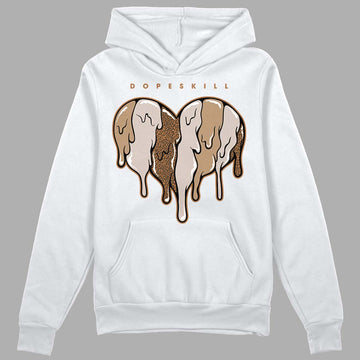 Jordan 3 Retro Palomino DopeSkill Hoodie Sweatshirt Slime Drip Heart Graphic Streetwear - White