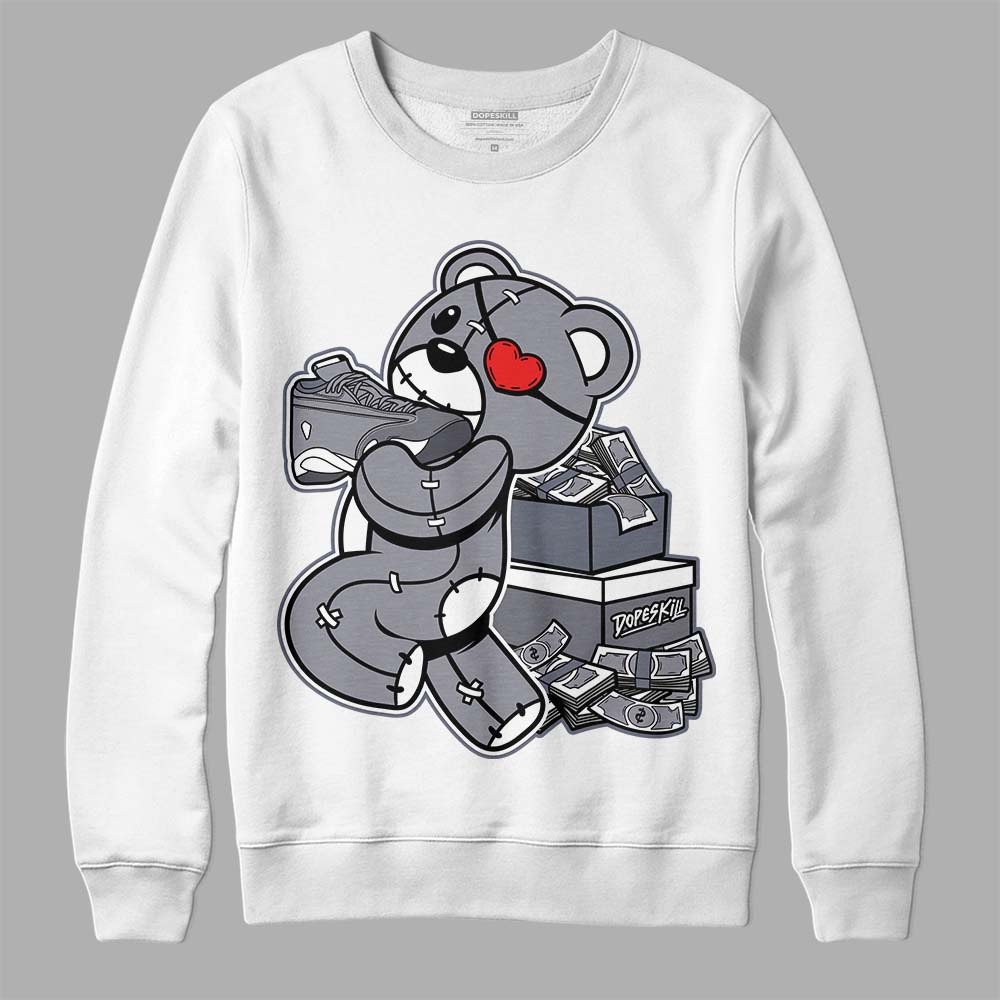 Jordan 14 Retro 'Stealth' DopeSkill Sweatshirt Bear Steals Sneaker Graphic Streetwear - White