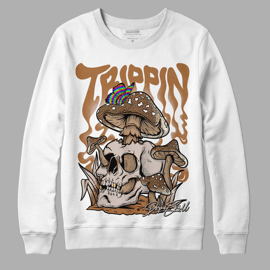 Jordan 3 Retro Palomino DopeSkill Sweatshirt Trippin Graphic Streetwear - White