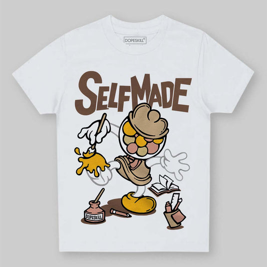 TAN Sneakers DopeSkill Toddler Kids T-shirt Self Made Graphic Streetwear - White
