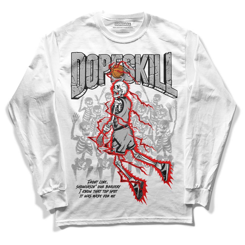 Jordan 1 Low OG “Shadow” DopeSkill Long Sleeve T-Shirt Thunder Dunk Graphic Streetwear - White