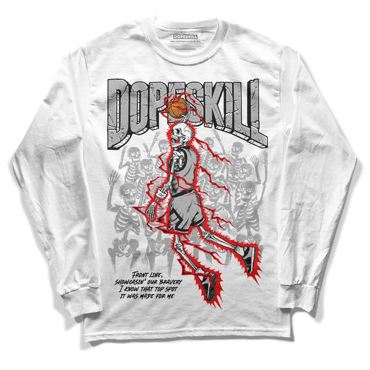 Jordan 1 Low OG “Shadow” DopeSkill Long Sleeve T-Shirt Thunder Dunk Graphic Streetwear - White