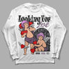 Jordan 2 “Mauve/Off-Noir” DopeSkill Long Sleeve T-Shirt Looking For Love Graphic Streetwear - White