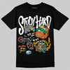 Black and White Sneakers DopeSkill T-Shirt Study Hard Graphic Streetwear - Black