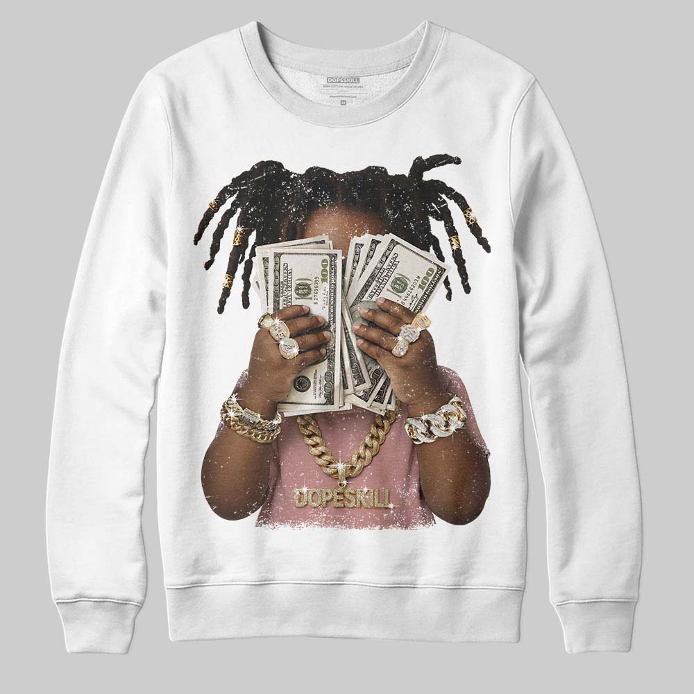 Jordan 40 “Dusty Rose” DopeSkill Sweatshirt Rich Youth Graphic Streetwear - White
