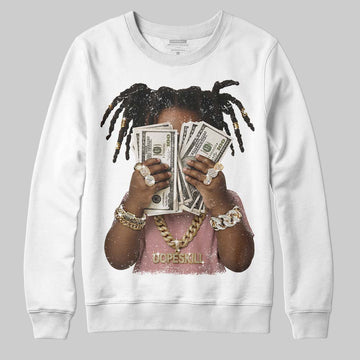 Jordan 40 “Dusty Rose” DopeSkill Sweatshirt Rich Youth Graphic Streetwear - White