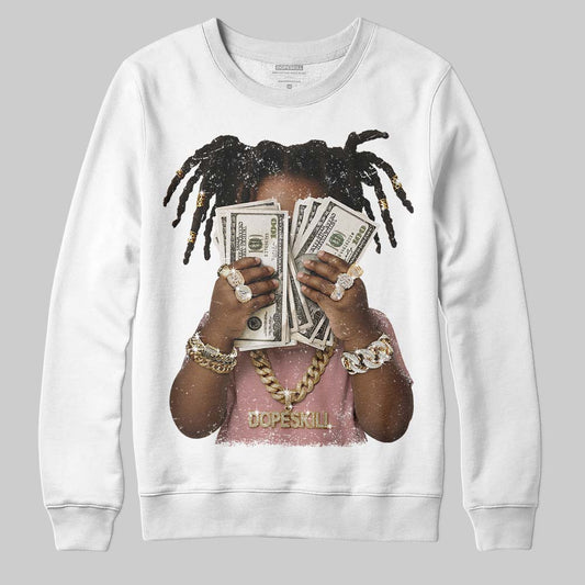 Jordan 40 “Dusty Rose” DopeSkill Sweatshirt Rich Youth Graphic Streetwear - White