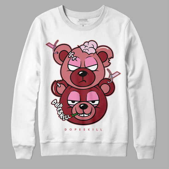 Valentine's Day Collection DopeSkill Sweatshirt New Double Bear Graphic Streetwear - White 