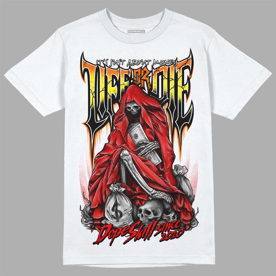 Jordan 1 Retro High OG "Satin Bred" DopeSkill T-Shirt Life or Die Graphic Streetwear - White