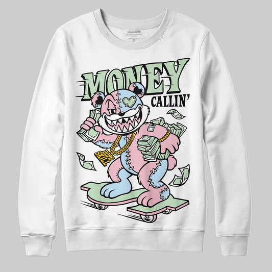 Jordan 4 Retro Valentine's Day (2026) (GS) DopeSkill Sweatshirt Money Callin' Graphic Streetwear - White 