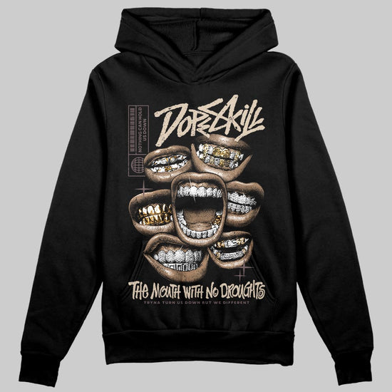 A Ma Maniére x Air Jordan 4 “Dark Mocha” DopeSkill Hoodie Sweatshirt The Mouth With No Droughts Graphic Streetwear - black