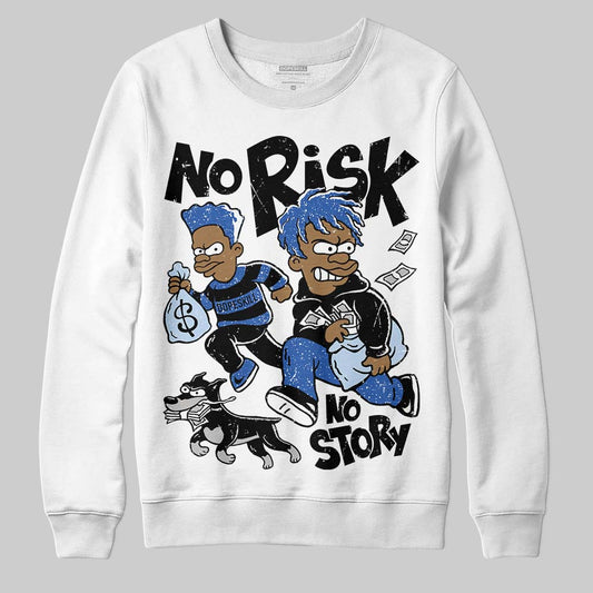 Awake NY x Jordan 5 Retro 'Black Racer Blue' DopeSkill Sweatshirt No Risk No Story Graphic Streetwear - White