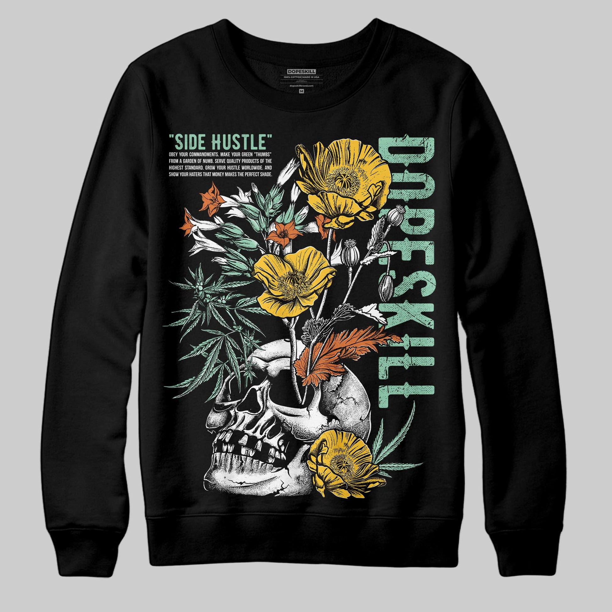 SB Dunk Low Rodeo Tourmaline DopeSkill Sweatshirt Side Hustle Graphic Streetwear - Black
