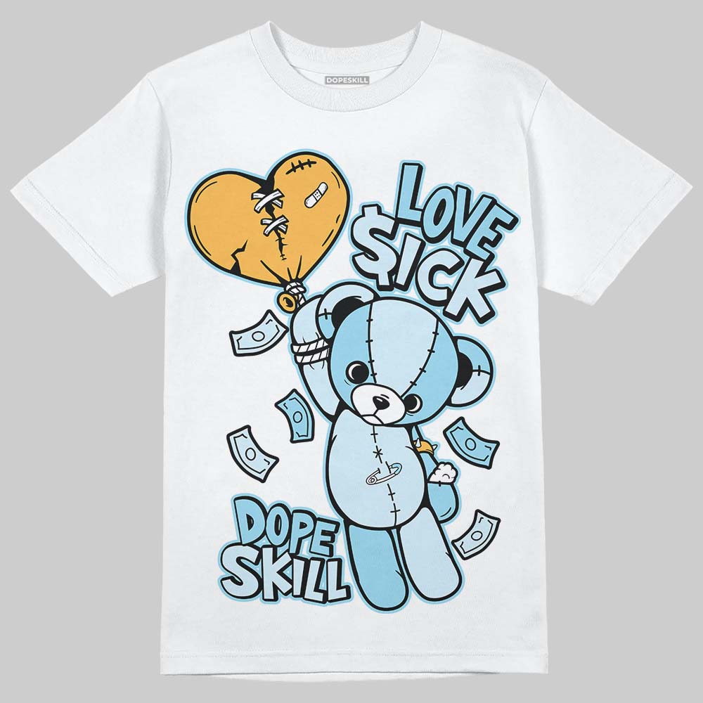 Vans Knu Stack Vintage Satin Dream Blue DopeSkill T-Shirt Love Sick Graphic Streetwear - White