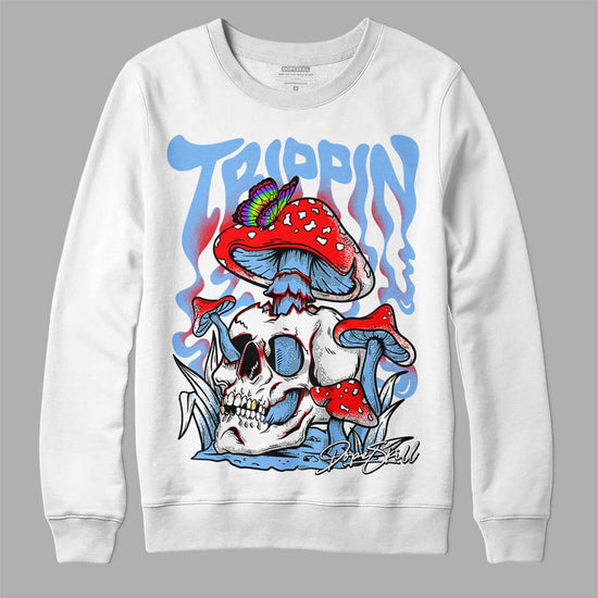 Jordan 9 Powder Blue DopeSkill Sweatshirt Trippin Graphic Streetwear - White