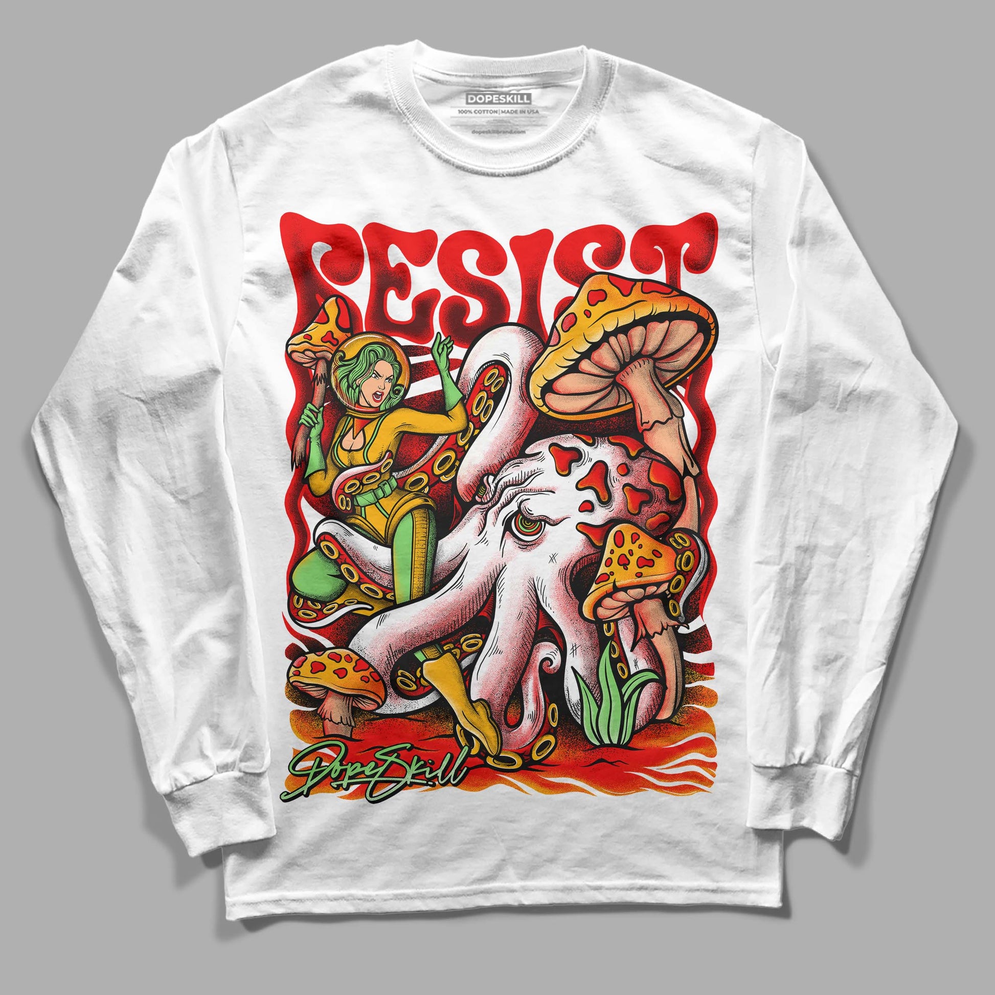 Red Sneakers DopeSkill Long Sleeve T-Shirt Resist Graphic Streetwear - White