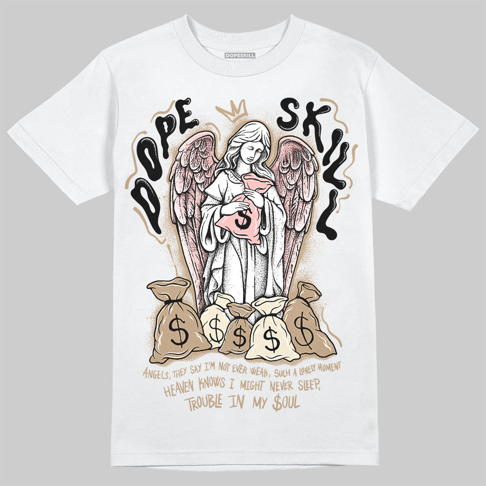 Nike Air Force 1 Low Canvas “Linen” DopeSkill T-Shirt Angels Graphic Streetwear - White 