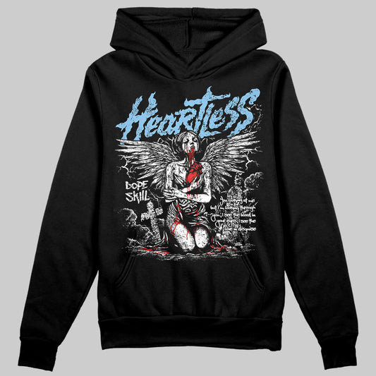 University Blue Sneakers DopeSkill Hoodie Sweatshirt Heartless Graphic Streetwear - Black