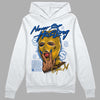 Dunk Blue Jay and University Gold DopeSkill Hoodie Sweatshirt Never Stop Hustling Graphic Streetwear - White