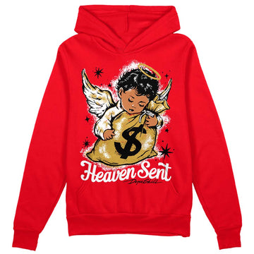 Jordan 4 Red Thunder DopeSkill Red Hoodie Sweatshirt Heaven Sent Graphic Streetwear