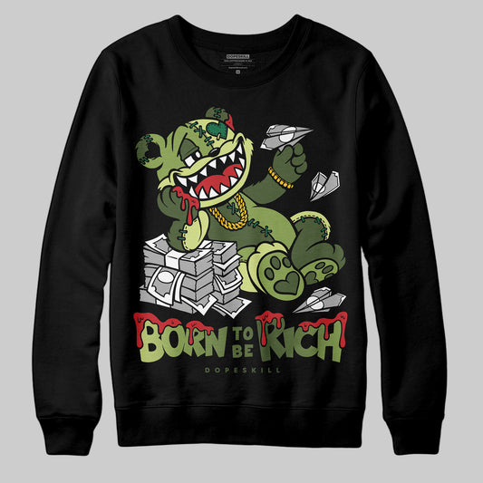 Foamposite Pro 'Pine Green' DopeSkill Sweatshirt Born To Be Rich Graphic Streetwear - black