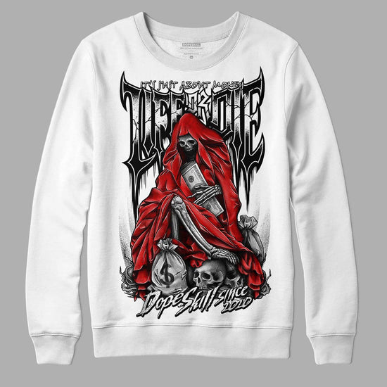 Dunk Low Panda White Black DopeSkill Sweatshirt Life or Die Graphic Streetwear - White