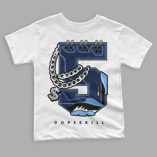 Jordan 5 SE “Georgetown” DopeSkill Toddler Kids T-shirt No.5 Graphic Streetwear