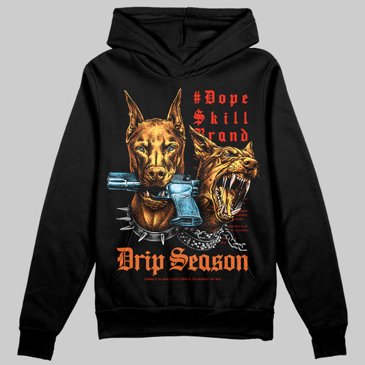 Orange Sneakers DopeSkill Hoodie Grind Pray Graphic Streetwear - Black