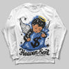 Awake NY x Jordan 5 Retro 'Black Racer Blue' DopeSkill Long Sleeve T-Shirt Heaven Sent Graphic Streetwear - White 