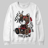 Jordan 9 'Olive' DopeSkill Sweatshirt Smile Through The Pain Graphic Streetwear - White