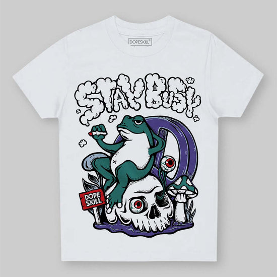 Jordan 5 OG “Grape” DopeSkill Toddler Kids T-shirt Stay Busy Graphic Streetwear - White
