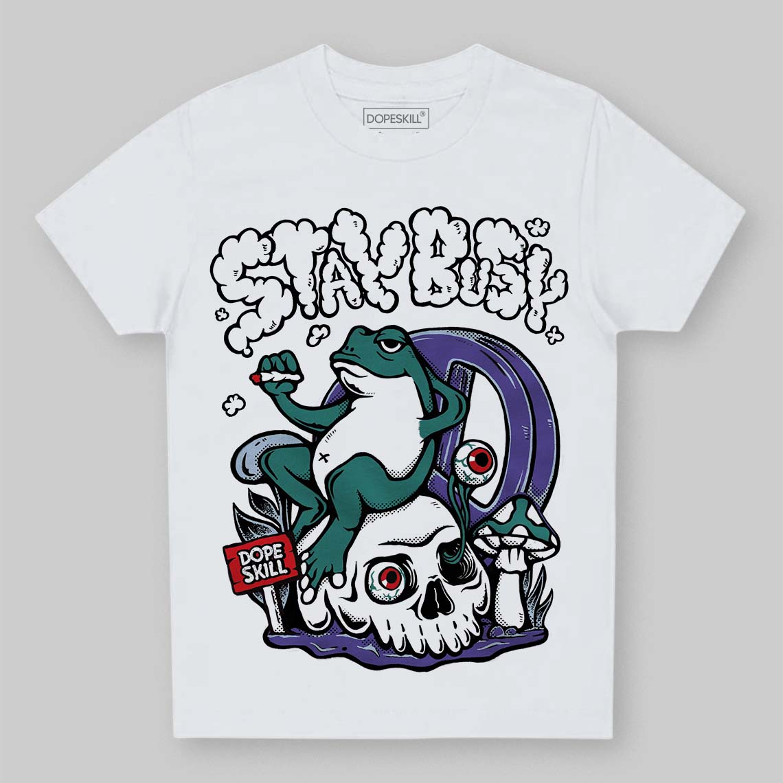 Jordan 5 OG “Grape” DopeSkill Toddler Kids T-shirt Stay Busy Graphic Streetwear - White