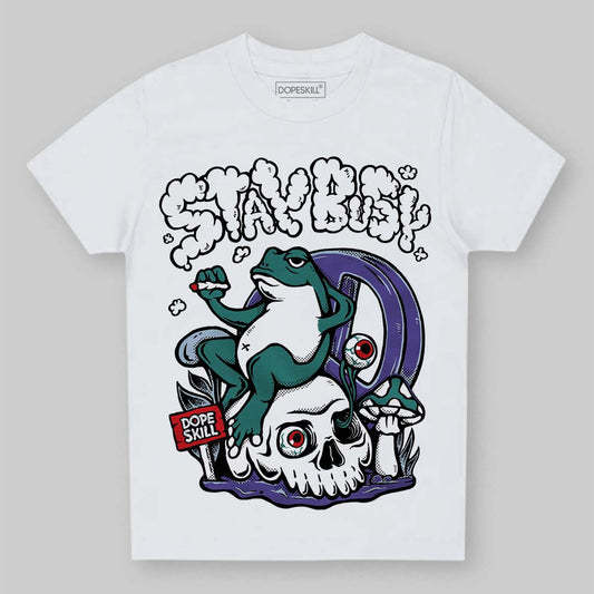 Jordan 5 OG “Grape” DopeSkill Toddler Kids T-shirt Stay Busy Graphic Streetwear - White