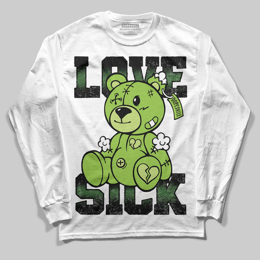 Neon Green Sneakers DopeSkill Long Sleeve T-Shirt Love Sick Graphic Streetwear - White