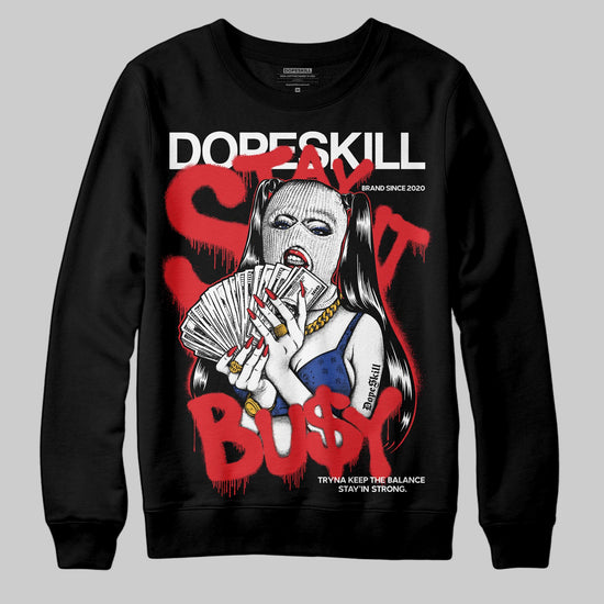 Jordan 3 “Seoul 2.0” DopeSkill Sweatshirt Stay It Busy Graphic Streetwear - Black