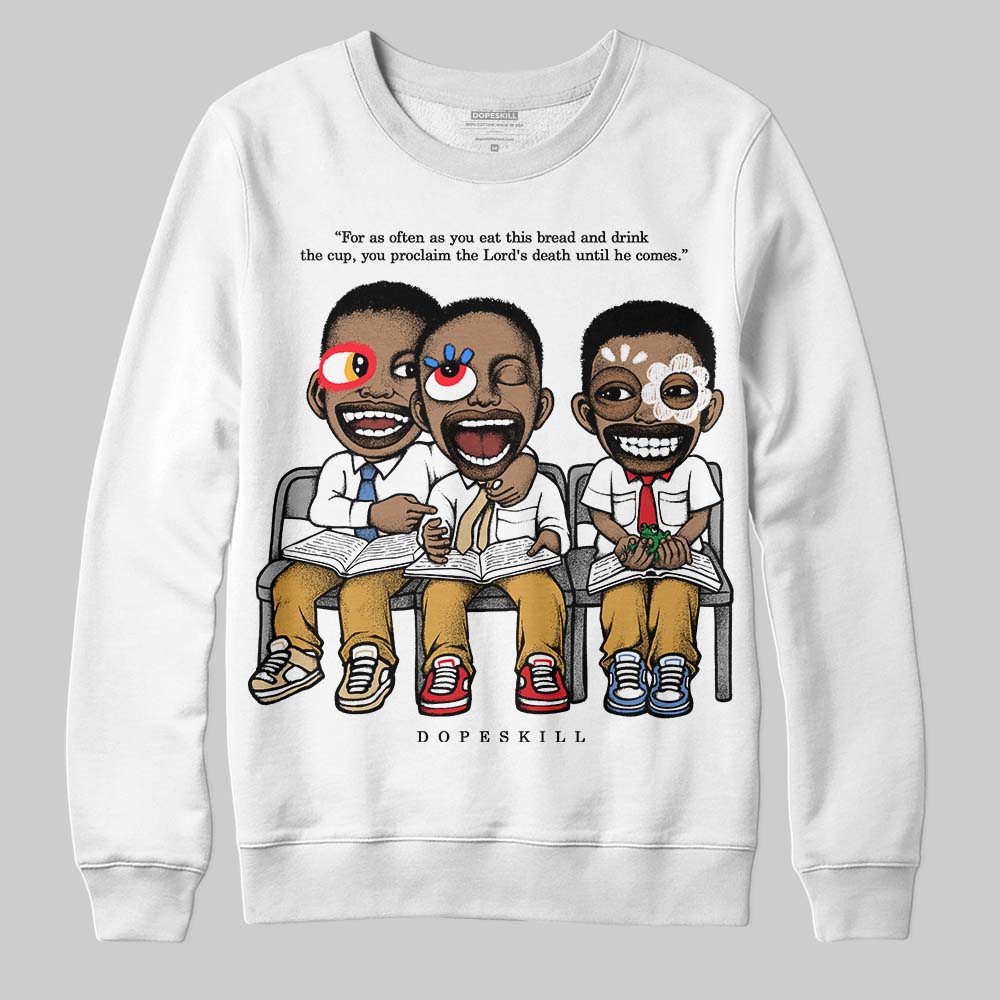 Jordan 11 "Gratitude" DopeSkill Sweatshirt First Sunday Graphic Streetwear - White