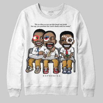 Jordan 11 "Gratitude" DopeSkill Sweatshirt First Sunday Graphic Streetwear - White