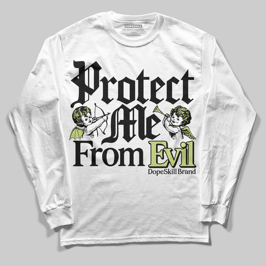 Jordan 5 “Luminous Green” DopeSkill Long Sleeve T-Shirt Protect Me From Evil Graphic Streetwear - White 