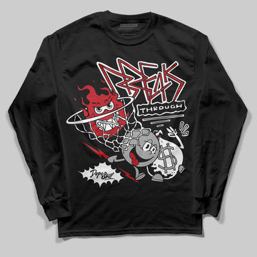 Jordan 11 “Bred Velvet” DopeSkill Long Sleeve T-Shirt Break Through Graphic Streetwear - black